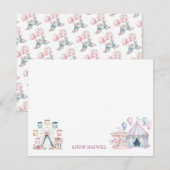 Carnaval Schattig Verjaardagsbudget Bedankt Notitiekaartje (Voorkant / Achterkant)