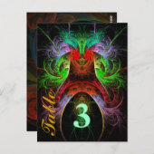 Carnaval Table Number Briefkaart (Voorkant / Achterkant)