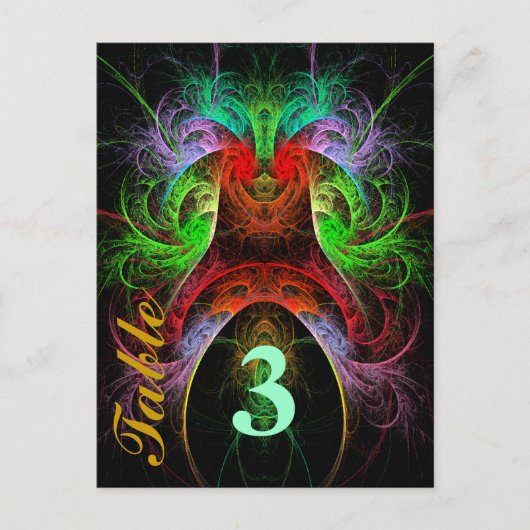 Carnaval Table Number Briefkaart (Voorkant)