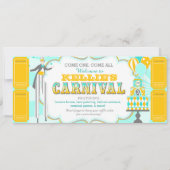 Carnaval Tent Cake Verjaardag Uitnodigingen (Achterkant)