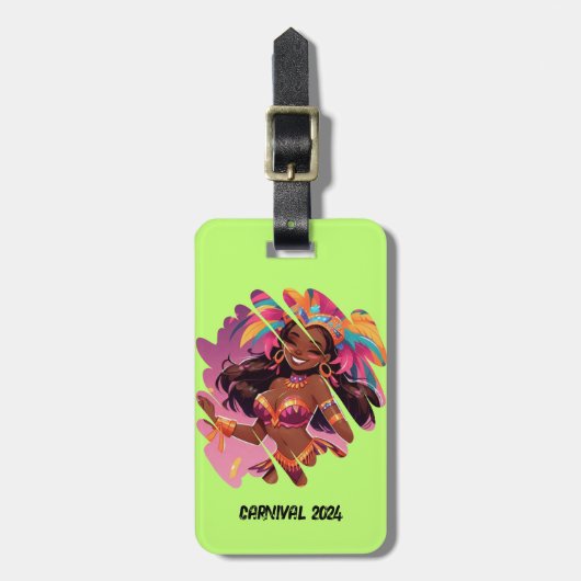  Carnaval thema Bagagelabel (Voorkant verticaal)