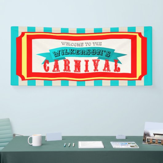 Carnaval Theme Party Classic aangepaste naam Spandoek (Beurs)