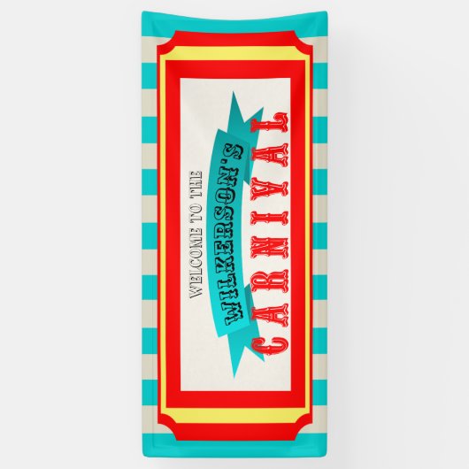 Carnaval Theme Party Classic aangepaste naam Spandoek (Verticaal)