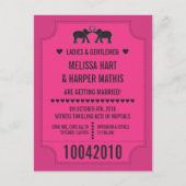 Carnaval Ticket Bewaar de datum Briefkaart (Voorkant)