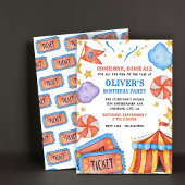 Carnaval Ticket en Snoep Kids Verjaardagsfeest Kaart