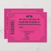 Carnaval Ticket RSVP Uitnodiging (Voorkant / Achterkant)