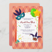 Carnaval-uitnodiging Kaart (Voorkant / Achterkant)