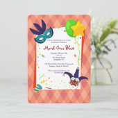 Carnaval-uitnodiging Kaart (Staand voorkant)