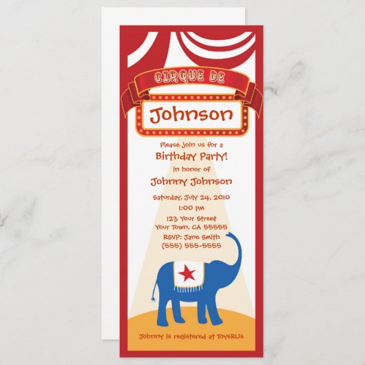 Carnaval-uitnodiging Kaart (Voorkant / Achterkant)