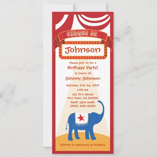 Carnaval-uitnodiging Kaart (Voorkant)