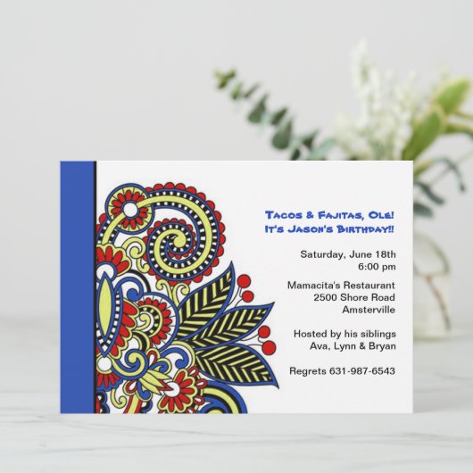 Carnaval-uitnodiging Kaart (Staand voorkant)