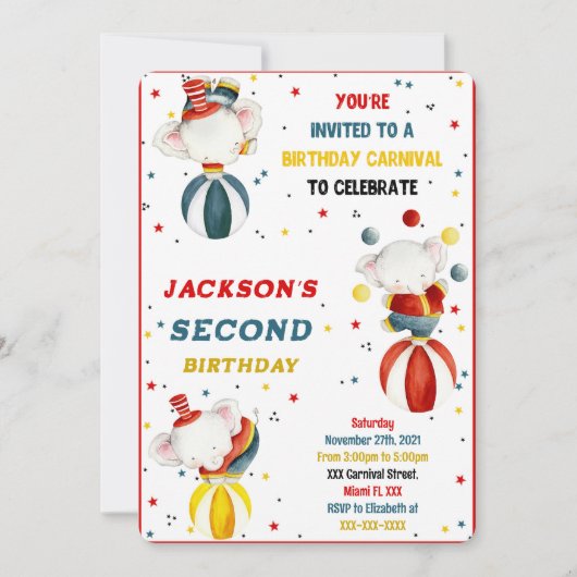 Carnaval Uitnodigingen (Voorkant)