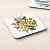 Carnaval van bloemen bier onderzetter (Linkerzijde)