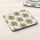 Carnaval van bloemen bier onderzetter (Linkerzijde)