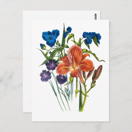 Carnaval van bloemen briefkaart (Voorkant / Achterkant)