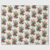 Carnaval van bloemen cadeaupapier (Vlak)