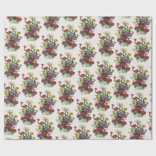 Carnaval van bloemen cadeaupapier (Vlak)