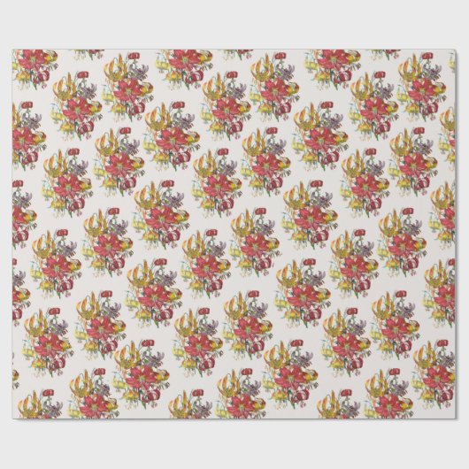 Carnaval van bloemen cadeaupapier (Vlak)