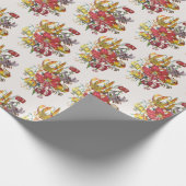 Carnaval van bloemen cadeaupapier (Hoek)