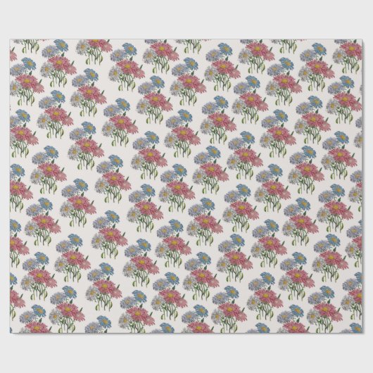 Carnaval van bloemen cadeaupapier (Vlak)