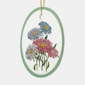 Carnaval van bloemen: China Asters Keramisch Ornament (Links)