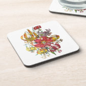 Carnaval van bloemen drankjes onderzetter (Linkerzijde)