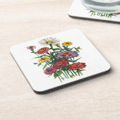 Carnaval van bloemen drankjes onderzetter (Linkerzijde)