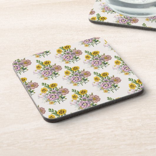 Carnaval van bloemen drankjes onderzetter (Linkerzijde)