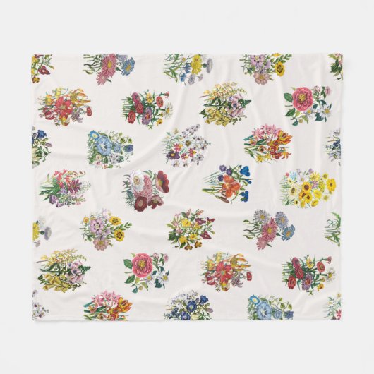 Carnaval van bloemen fleece deken (Voorkant (Horizontaal))