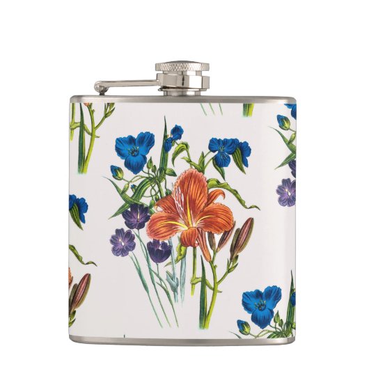 Carnaval van bloemen heupfles (Voorkant)