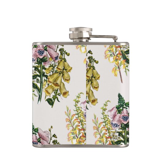 Carnaval van bloemen heupfles (Achterkant)