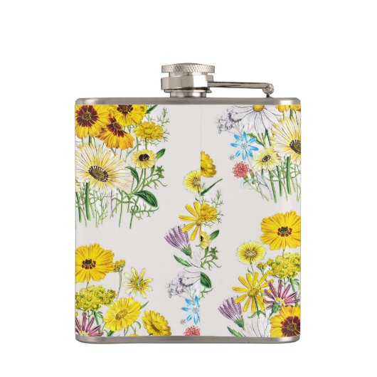 Carnaval van bloemen heupfles (Achterkant)