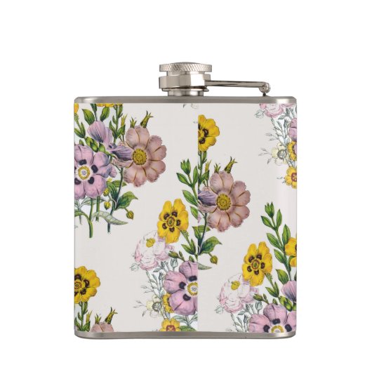 Carnaval van bloemen heupfles (Achterkant)