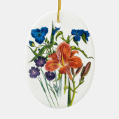 Carnaval van bloemen keramisch ornament (Voorkant)