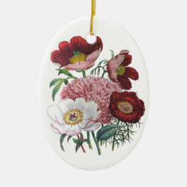 Carnaval van bloemen keramisch ornament