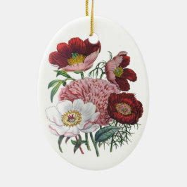 Carnaval van bloemen keramisch ornament