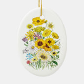 Carnaval van bloemen keramisch ornament (Achterkant)