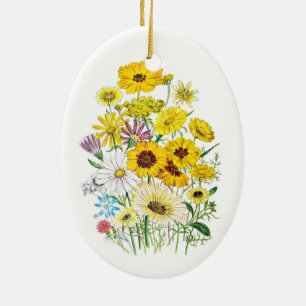 Carnaval van bloemen keramisch ornament