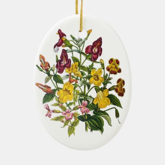 Carnaval van bloemen keramisch ornament (Achterkant)