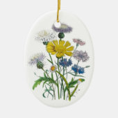 Carnaval van bloemen keramisch ornament (Voorkant)