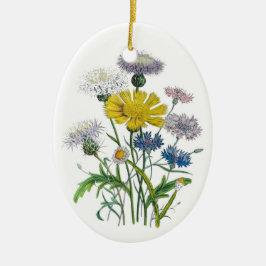 Carnaval van bloemen keramisch ornament