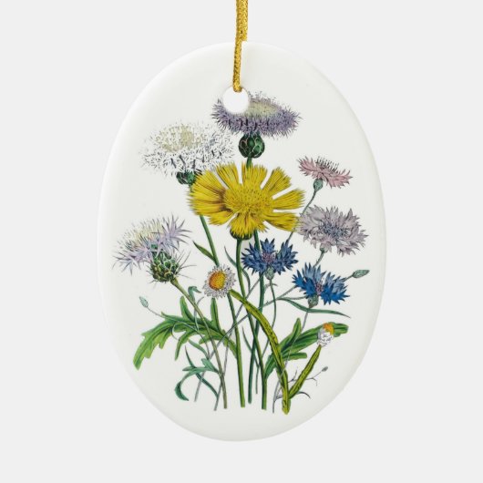 Carnaval van bloemen keramisch ornament (Voorkant)