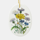 Carnaval van bloemen keramisch ornament (Achterkant)