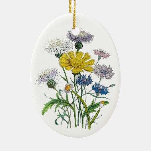 Carnaval van bloemen keramisch ornament (Achterkant)