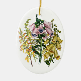 Carnaval van bloemen keramisch ornament
