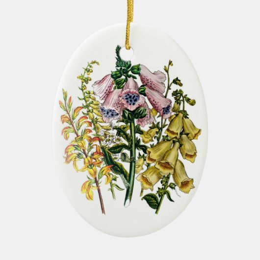 Carnaval van bloemen keramisch ornament (Voorkant)