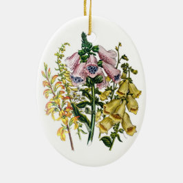 Carnaval van bloemen keramisch ornament