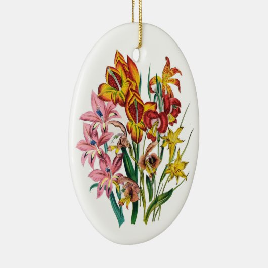 Carnaval van bloemen keramisch ornament (Rechts)