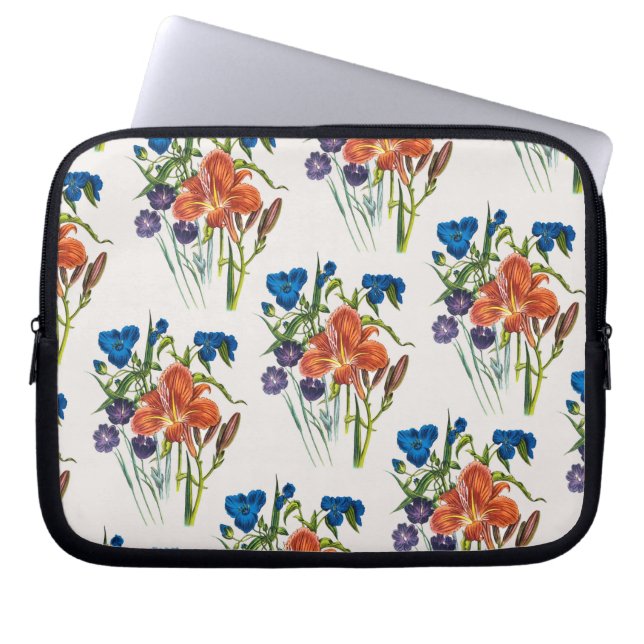 Carnaval van bloemen laptop sleeve (Voorkant)