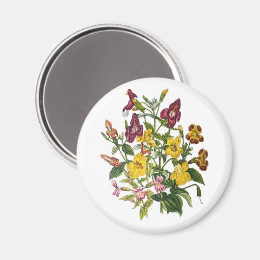 Carnaval van bloemen magneet (Voorkant / Achterkant)